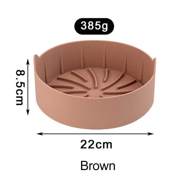 AirFryer Silicone Pot Square Air Fryers Oven Baking Tray Bread Fried Chicken Pizza Basket Mat Replacemen Grill Pan Accessories