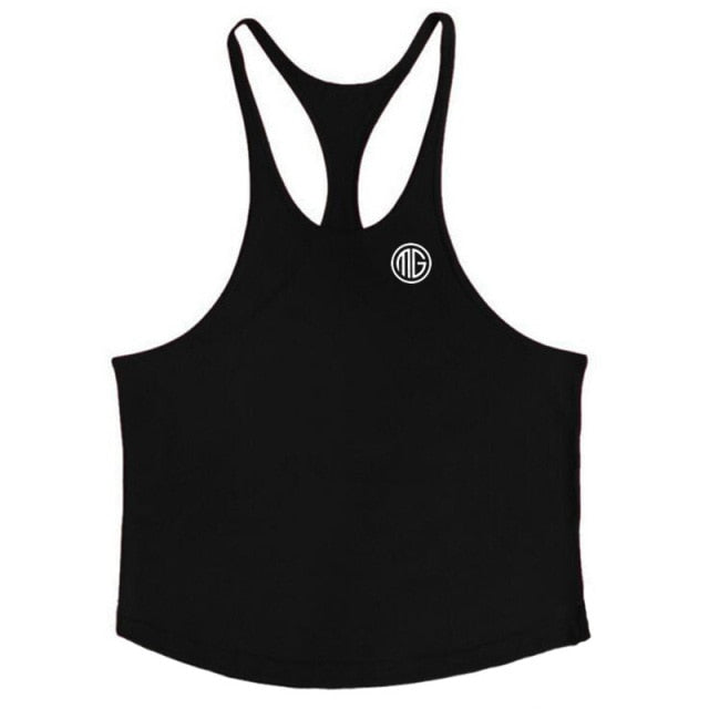 Brand Mens Gyms Tank Tops Bodybuilding Stringer Tanktop Fitness Men Sleeveless Shirts O-Neck Y Back Tank Top men workout Vest