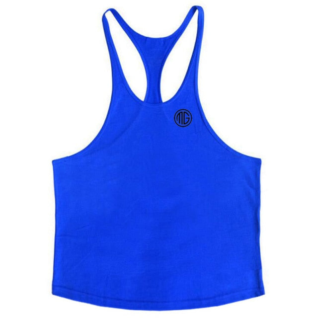 Brand Mens Gyms Tank Tops Bodybuilding Stringer Tanktop Fitness Men Sleeveless Shirts O-Neck Y Back Tank Top men workout Vest