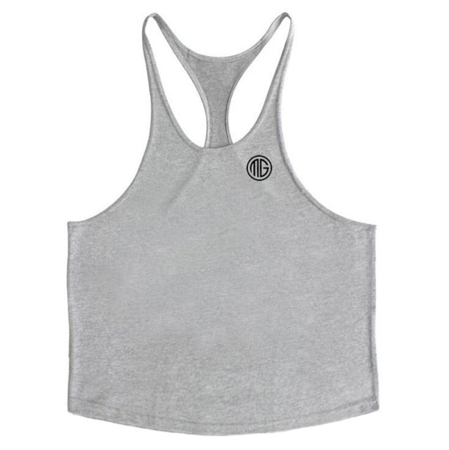 Brand Mens Gyms Tank Tops Bodybuilding Stringer Tanktop Fitness Men Sleeveless Shirts O-Neck Y Back Tank Top men workout Vest