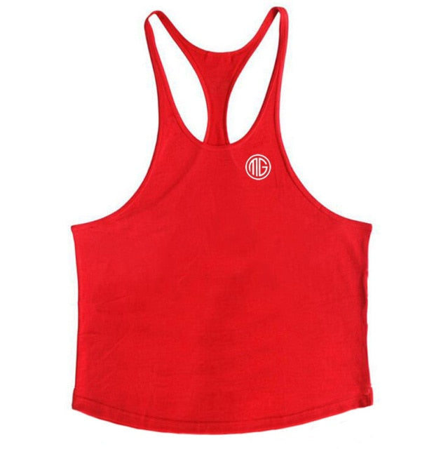 Brand Mens Gyms Tank Tops Bodybuilding Stringer Tanktop Fitness Men Sleeveless Shirts O-Neck Y Back Tank Top men workout Vest