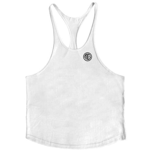 Brand Mens Gyms Tank Tops Bodybuilding Stringer Tanktop Fitness Men Sleeveless Shirts O-Neck Y Back Tank Top men workout Vest