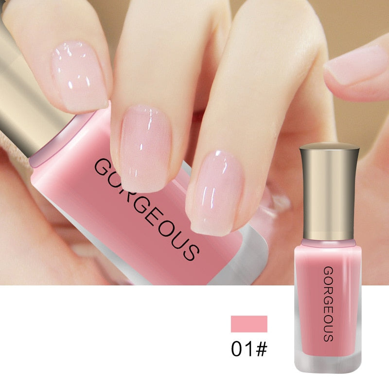 Professional New Fashion Nail Polish Art For Women Translucent Brand Sweet Color Jelly Nail Polish