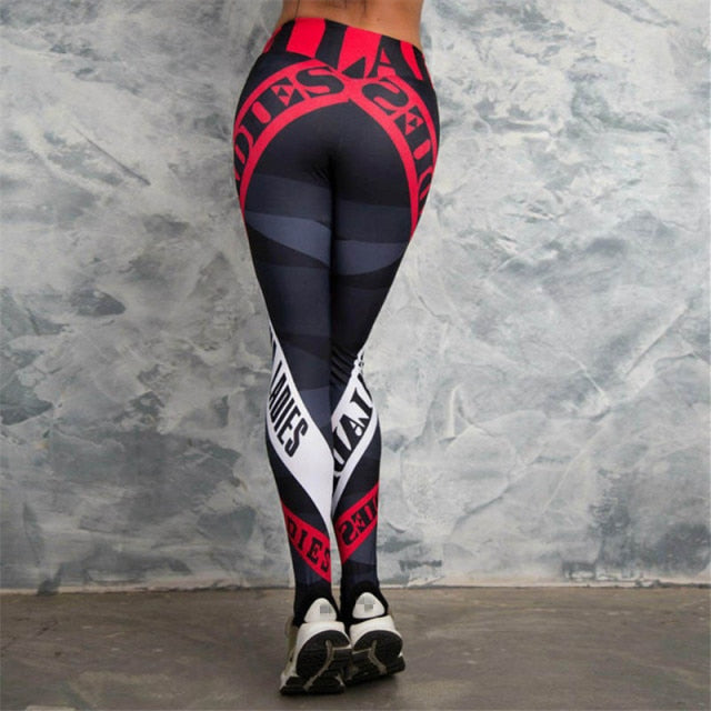 Hot Sale Women Mesh Pattern Print Legging Fitness Sexy Women Sporting Workout Legging High Waist Elastic Slim Pant