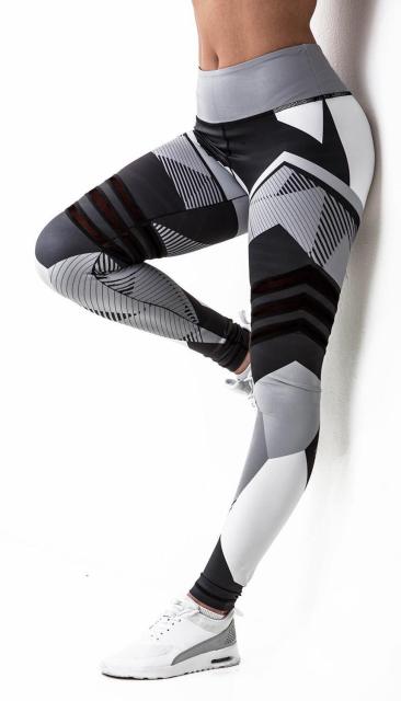 Hot Sale Women Mesh Pattern Print Legging Fitness Sexy Women Sporting Workout Legging High Waist Elastic Slim Pant