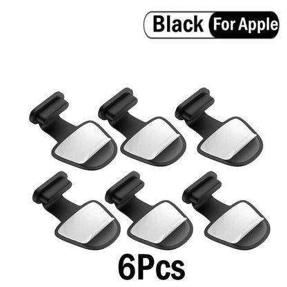 2/4/6PCS Charging Port Anti-Dust Dirt Plug For iPhone Samsung USB Type-C Port Protector Silicone Dustplugs Cover Anti-Lost Cap