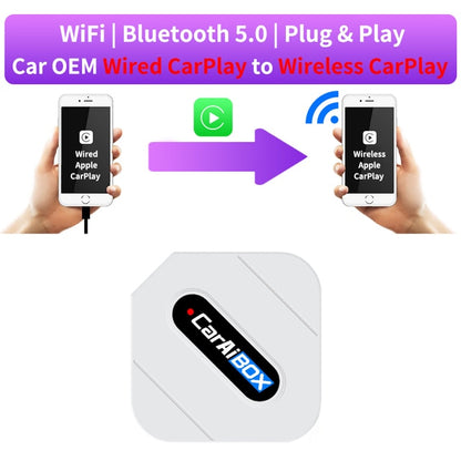 CARVIEW Carplay AI Box Car OEM Wired CarPlay to Wireless CarPlay Linux System Fast Connect Smart Mini AI Box USB Plug and Play