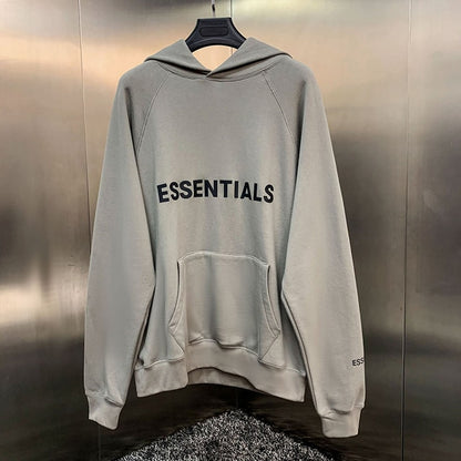 ESSENTIALS Hoodies Men Sweatshirts Reflective Letter Printing Fleece Oversized Hoodie Fashion Hip hop Unisex Essentials Pullover