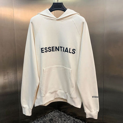 ESSENTIALS Hoodies Men Sweatshirts Reflective Letter Printing Fleece Oversized Hoodie Fashion Hip hop Unisex Essentials Pullover