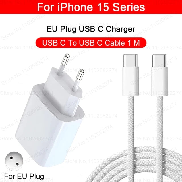 For Apple Original PD 20W Fast Quick Charger USB Type C For iPhone 15 14 13 12 11 Pro Max Mini Plus XR XS SE Charging Data Cable