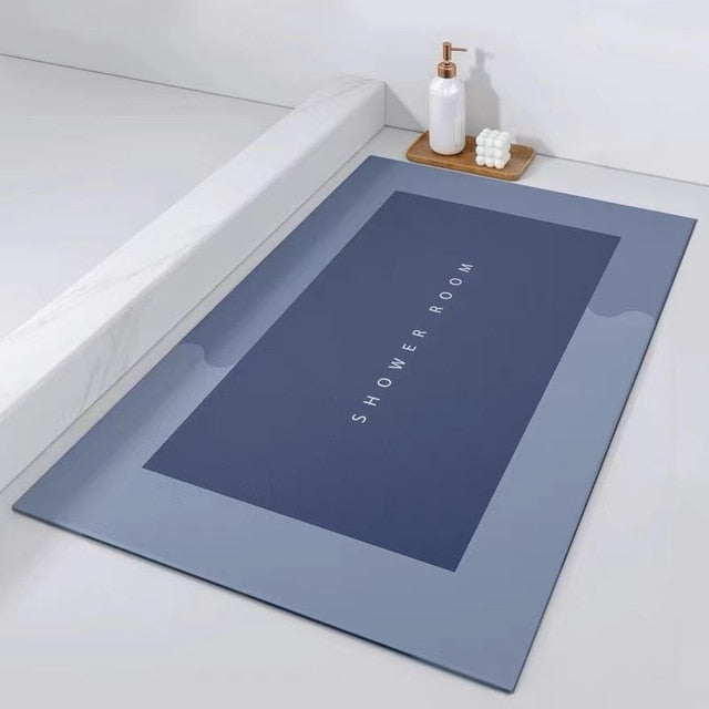 Super Absorbent Bathroom Mat Non-Slip Diatom Mud Toilet Pad Quick-Drying Floor Mat Bath Mat