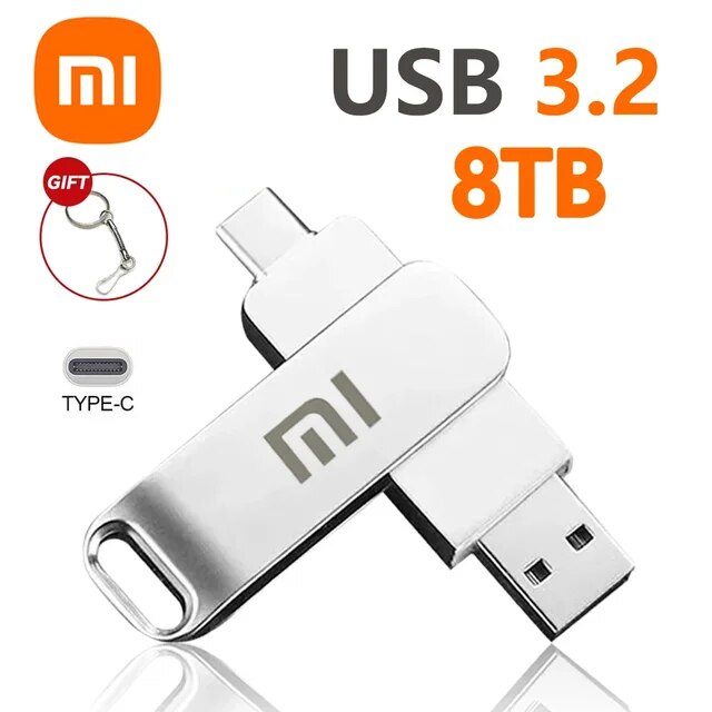 Xiaomi 16TB USB 3.2 Flash Drives High Speed Transfer Metal Pendrive Memory Card Pendrive Flash Disk Memoria Waterproof Stick New