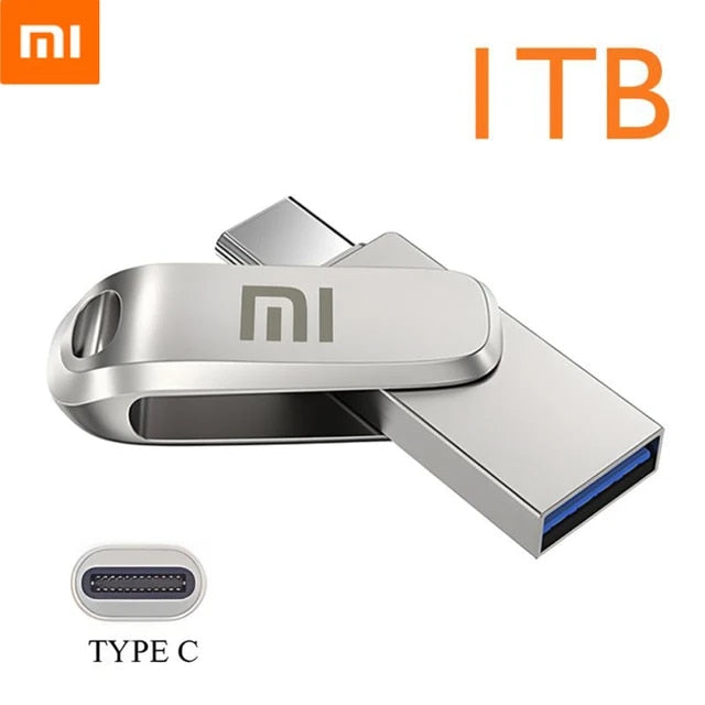 Xiaomi U Drive Original 2TB 1024GB 512GB USB 3.1 Type-C Interface Mobile Phone Computer Mutual Transmission Portable USB Memory