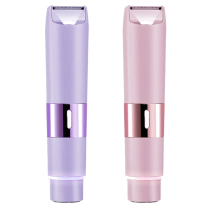 1Pc 2 In 1 Bikini Trimmer For Women Dual Head Cordless Body Shaver IPX5 Waterproof Rechargeable Pubic Hair Razor Wet And Dry Use For Bikini Underarm Leg Arm Body Face