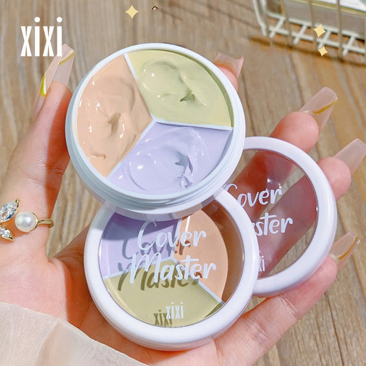 3 Color Concealer Palette Makeup Foundation Cream Waterproof Long Lasting Contour Palette Cover Dark Circles Acne Marks Brighten