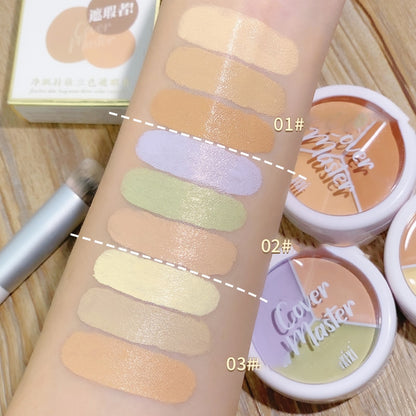 3 Color Concealer Palette Makeup Foundation Cream Waterproof Long Lasting Contour Palette Cover Dark Circles Acne Marks Brighten