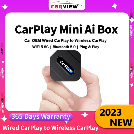 CARVIEW Carplay AI Box Car OEM Wired CarPlay to Wireless CarPlay Linux System Fast Connect Smart Mini AI Box USB Plug and Play