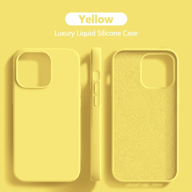 Original Liquid Silicone Case For iPhone 15 14 13 12 11 Pro Max Case For iPhone 13 12 mini X XR XS MAX 8 7 Plus Shockproof Cover