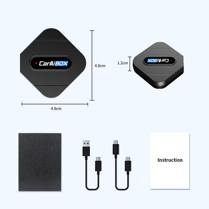 CARVIEW Carplay AI Box Car OEM Wired CarPlay to Wireless CarPlay Linux System Fast Connect Smart Mini AI Box USB Plug and Play