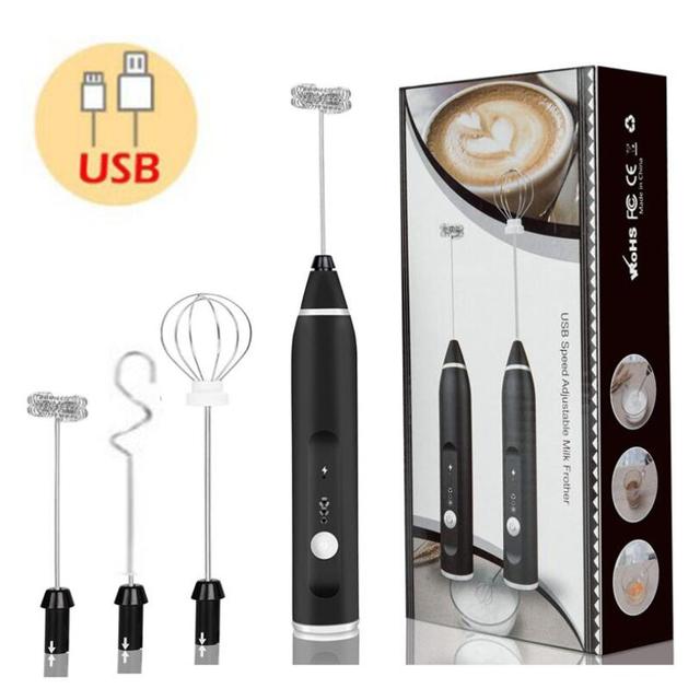 Wireless Milk Frothers Electric Handheld Blender With USB Electrical Mini Coffee Maker Whisk Mixer For Coffee Cappuccino Cream
