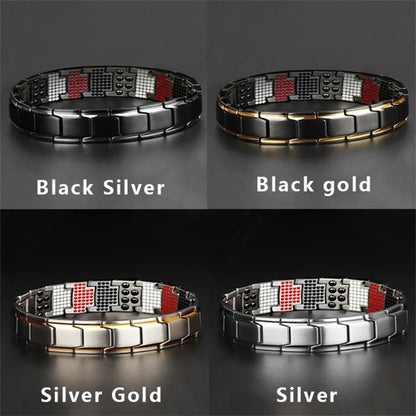 Men's Health Energy Trinity Bracelet for Arthritis Twisted Bracelet Healthy Magnetic Men's Stainless Steel Energy Therapy Magnet