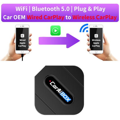 CARVIEW Carplay AI Box Car OEM Wired CarPlay to Wireless CarPlay Linux System Fast Connect Smart Mini AI Box USB Plug and Play