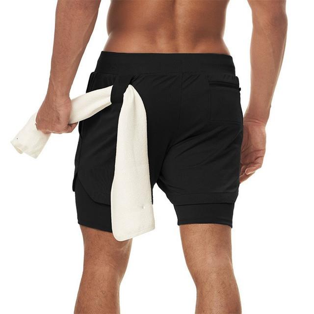 2 in 1 Quick Dry Breathable Active Gym Workout Shorts