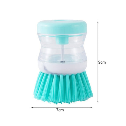 Kitchen Wash Pot Dish Brush Washing Utensils with Washing Up Liquid Soap Dispenser Household Cleaning Accessories