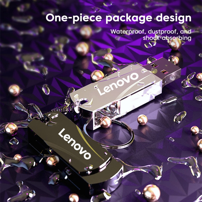 Lenovo Metal 2TB USB Disk Flash Drive USB 3.0 High Speed File Transfer 16TB 8TB Ultra-large Capacity Waterproof Mechanical Style
