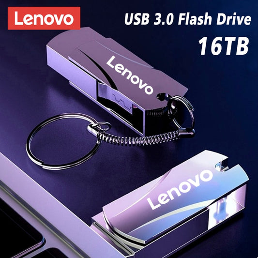 Lenovo Metal 2TB USB Disk Flash Drive USB 3.0 High Speed File Transfer 16TB 8TB Ultra-large Capacity Waterproof Mechanical Style