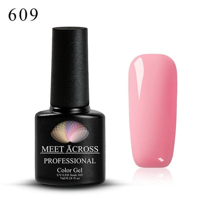 MEET ACROSS Flowers Nail Gel Polish Natural Dried Flower Fairies Series Soak Off UV Gel DIY Nail Art Nails Decoration Painting