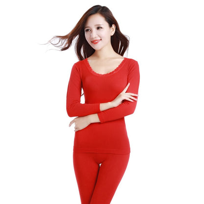 Lace Thermal Underwear Sexy Ladies Seamless Antibacterial Warm