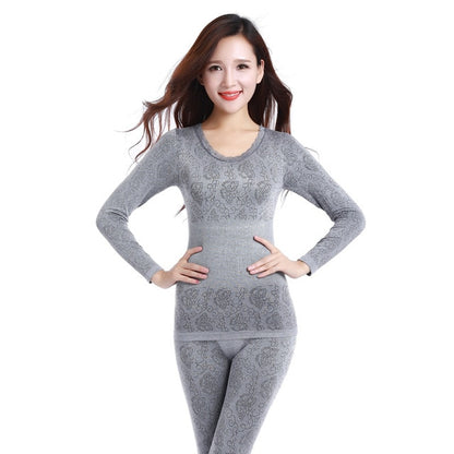 Lace Thermal Underwear Sexy Ladies Seamless Antibacterial Warm