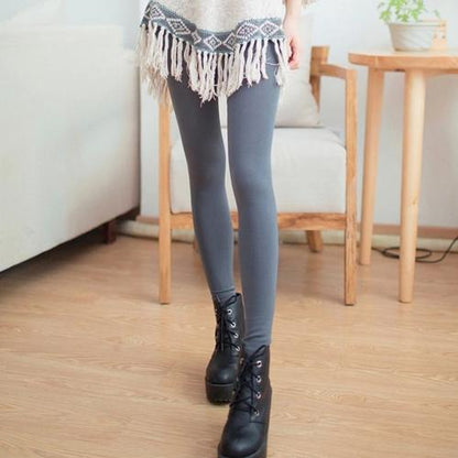 High Waist Thick Warm Fur Women's Fleece Leggings