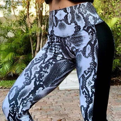 Nessaj 3D Animal Snake Print Leggins Women High Waist Push Up Leggings Sexy Fitness Skinny Workout Pants Fashion Rave Clothing