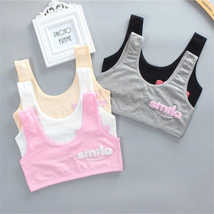 Teen bra girl vest Cotton Spandex Big Girl's Sport 7-14 Years Training 1 piece