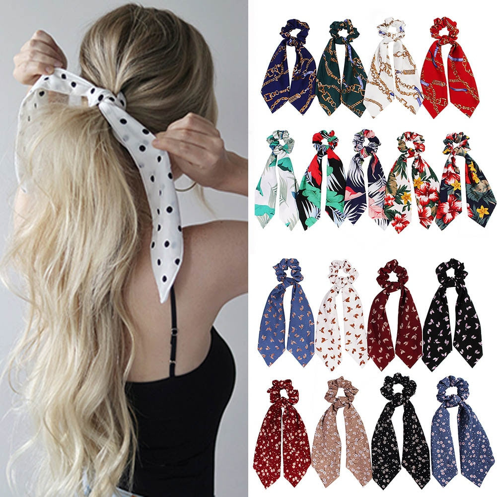 Ponytail Bow Ties Scrunchies