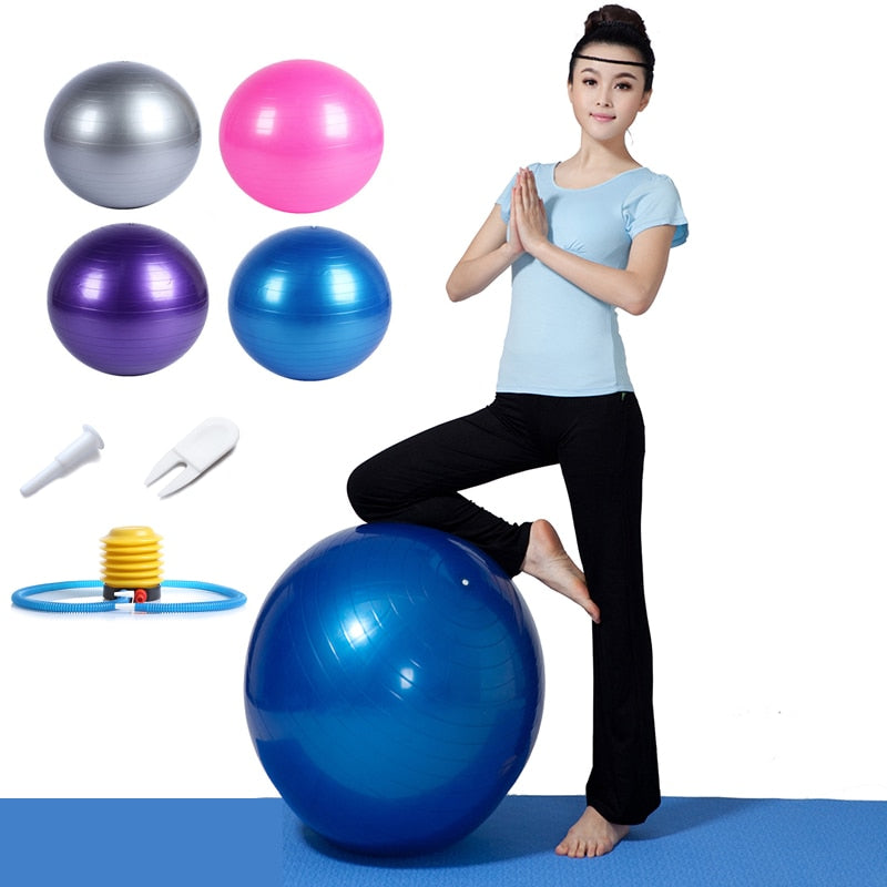 Yoga Fitness Balls Pilates Exercise Training Massage With Pump