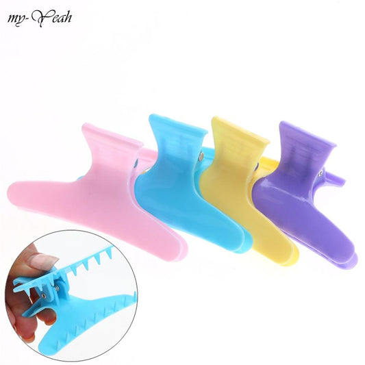 4pcs/pack colorful Butterfly Hairdressing Hairdressers Hair Section Clamps Clips Claw hair Salon Styling Tools accessories