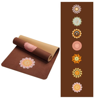 6 MM Lotus Pattern Suede TPE Yoga Mat Non-slip