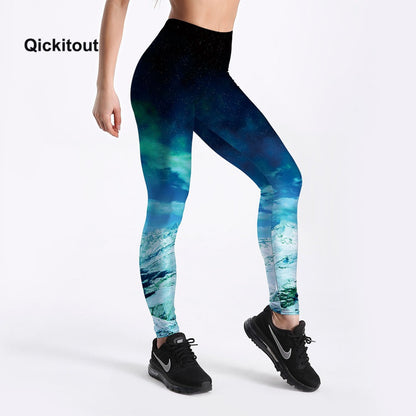 Women Hot Leggings Digital Print Ice and Snow Fitness Sexy