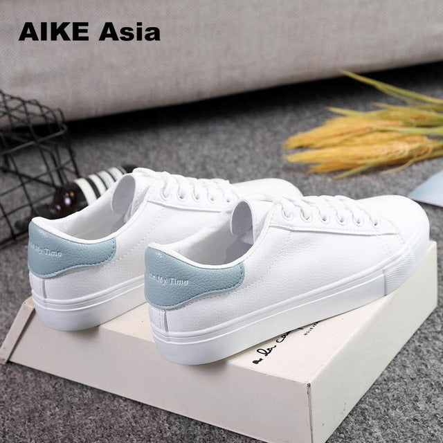 HOT Women Sneakers Fashion Breathable Vulcanized  leather Platform