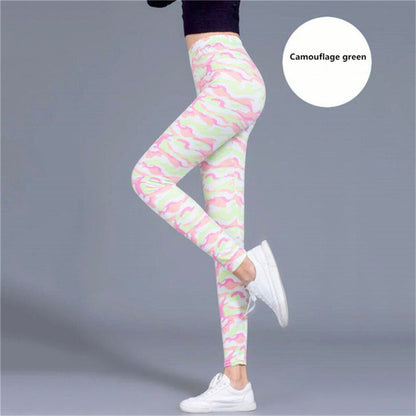 VISNXGI Casual Leggings Elastic Leggings Women Fitness High Waist Pants Push Up Spandex