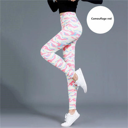 VISNXGI Casual Leggings Elastic Leggings Women Fitness High Waist Pants Push Up Spandex