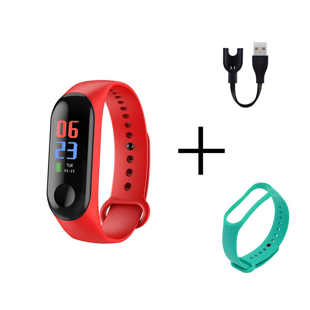 Smart Sports watch blood pressure heart rate monitor message reminder Bluetooth waterproof