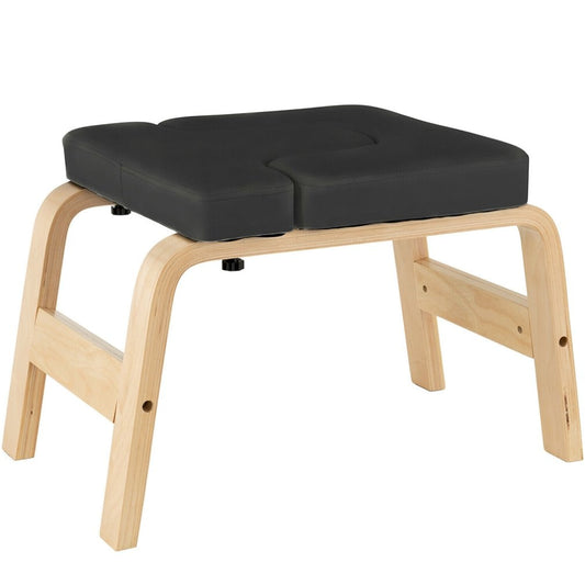 Black Wooden yoga inverted stool chair