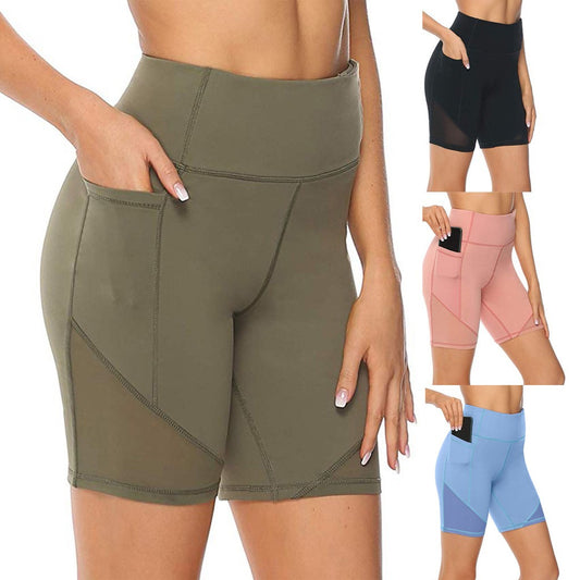 Women High Waist Short Abdomen Control Training Running Fitness Legging