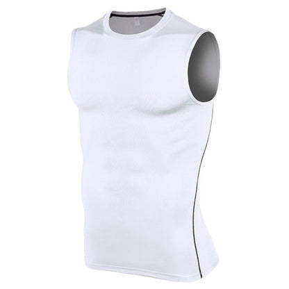 High elastic Tank Top Men Summer Sport Vest Men's Sleeveless Quick Dry Stretch Tight Running Fitness Gym Sports T-shirt Vest &jw