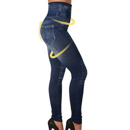 New Uefezo Elastic Jean Leggings High Waist