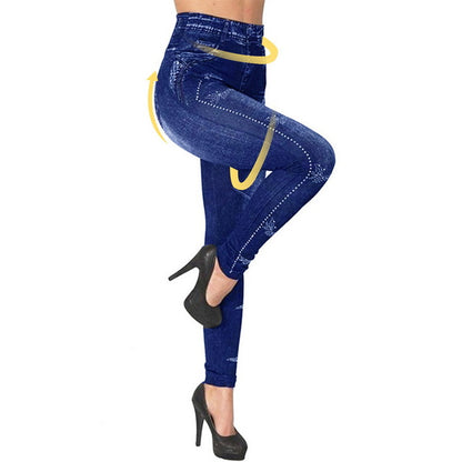 New Uefezo Elastic Jean Leggings High Waist